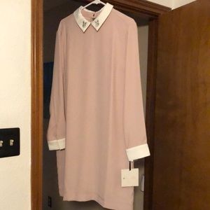 Victoria Beckham blush collared dress